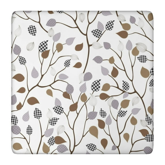 Colorful Floral Square Tablecloth with Elastic Fit, Polyester Cover with Durable Stitching Perfect for 36x36 Inch Tables, Ideal for Kitchens, Patios, and Parties