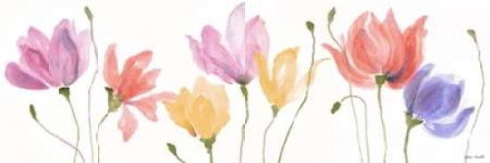 Colorful Floral Sway Panel Canvas Art - Lanie Loreth (12X36)