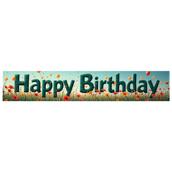 Colorful Floral Themed Happy Birthday Banner Background Backdrop Party Supplies for Birthday Party Decoration Photography Props Celebration Decorations
