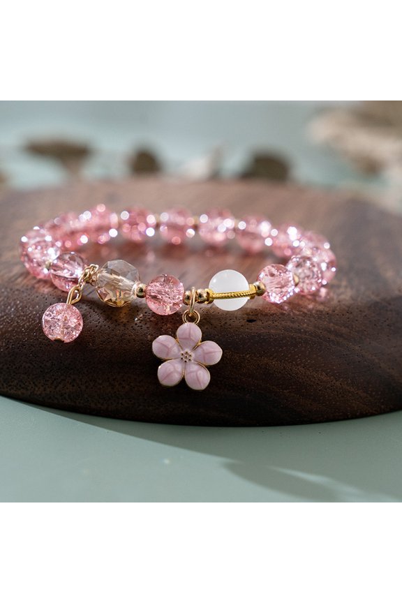 Colorful Flower Bracelet Moonstone Tassel