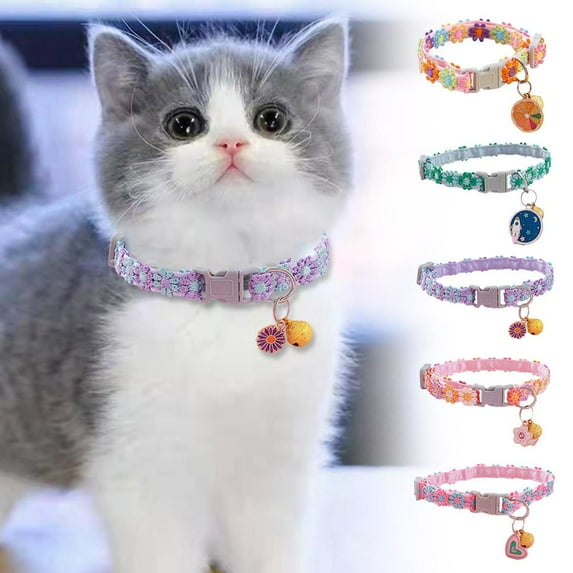 Colorful Flower Collar For Cat Bell Collar Decorative Dog AdjustableNEW