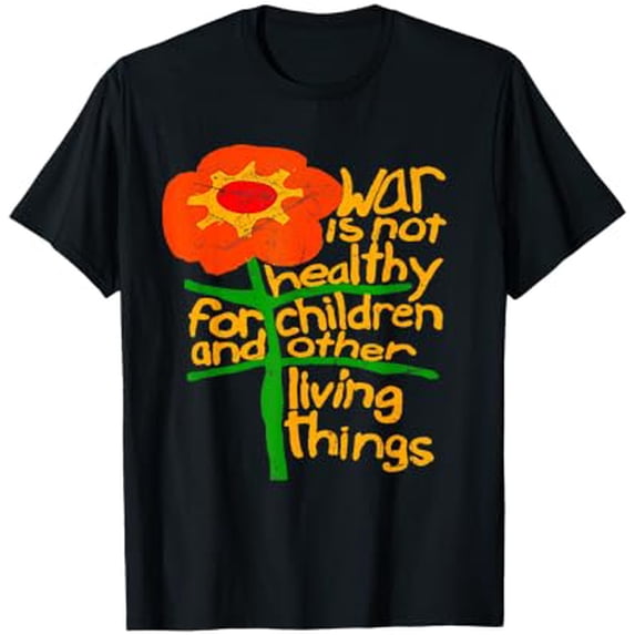 Colorful Flower Graphic T-Shirt - Promoting Peace and Harmony for All ...