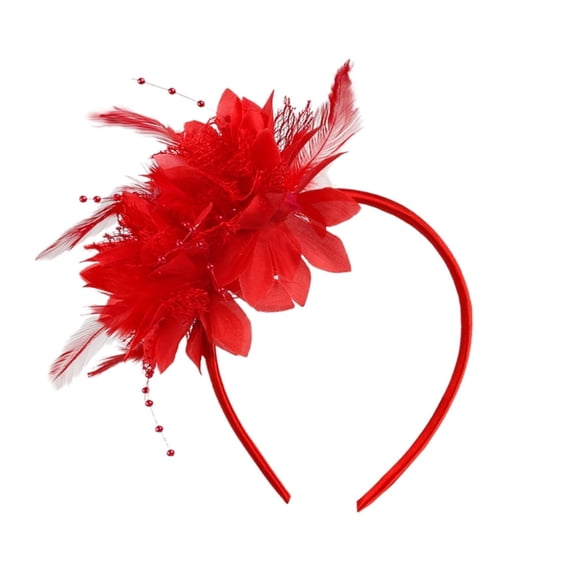 Colorful Flower Hairband Festival Props Hairhoop For Women Girl with Flower Design for Mardi Gras Theme Event