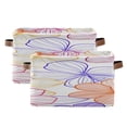 thumbnail image 1 of Colorful Flower Line Painting Square Storage Bins with Handles Collapsible Containing Box 2 Packs, 1 of 9