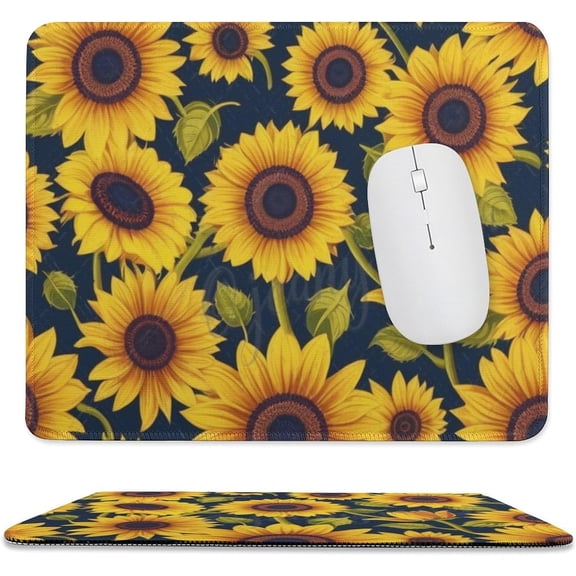 Colorful Flower Mouse Pad, Floral Flowers Mouse Pad, Spring Flower Desk Decor, Anti Slip Rubber Base Mice pad for Desktop Computer Laptop Office & Home, Gaming Mouse Pads 11.8"x9.8"