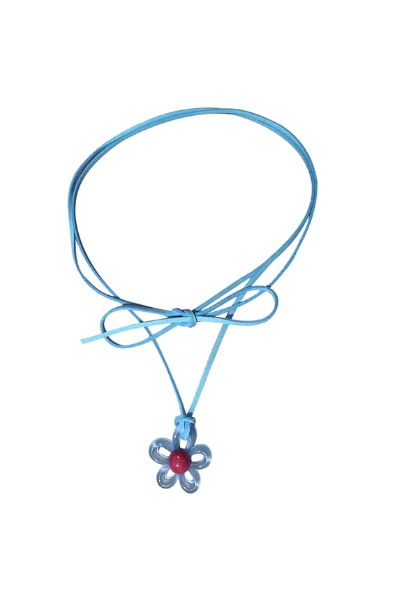 Colorful Flower Pendant Necklace Acrylic Plum Blossom Charm Clavicle Chain Hollow Flower Choker Wedding Party Ornament