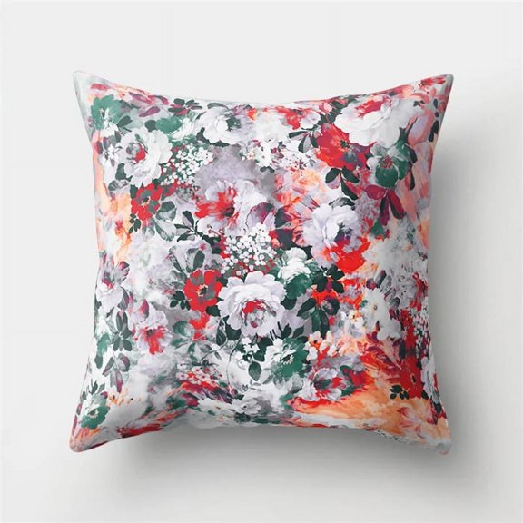 Colorful Flower Pillowcase Spring Natural Leaf Plant Landscape Sofa Car Pillow Home Cushion Cover