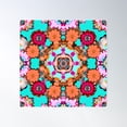 thumbnail image 1 of Colorful Flower Power Pattern Poster Wall Art, Modern Wall Decor For Living Room Bedroom, 30x30 UNFRAMED, 1 of 3