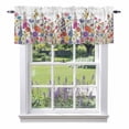 thumbnail image 1 of Colorful Flower Valance Curtain Floral Farmhouse Country Garden Window Valances Rod Pocket Short Curtains Window Treatments for Kitchen Bedroom Bathroom Laundry 56" x 16", 1 of 9