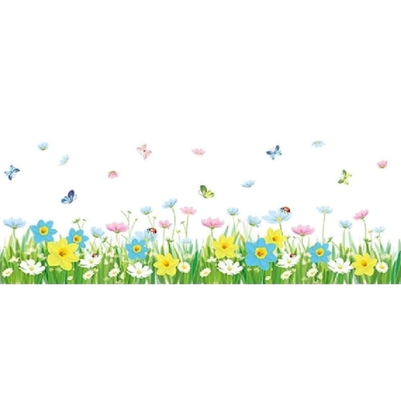 Colorful Flower Wall Decoration Sticker PVC Wall Decal for Home Styling