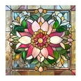 thumbnail image 1 of Colorful Flower Window Privacy Film, 19.7"x19.7" Removable Window Decals, Window Static Clings, Glass Sticker for Home Decor, Office, Kitchen Decor, Static Glass Window Film, 1 of 2