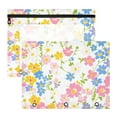 thumbnail image 1 of Colorful Flowers 3-Ring Binder Pouches A4 Size Zipper Pocket File Storage 2 Packs, 1 of 6
