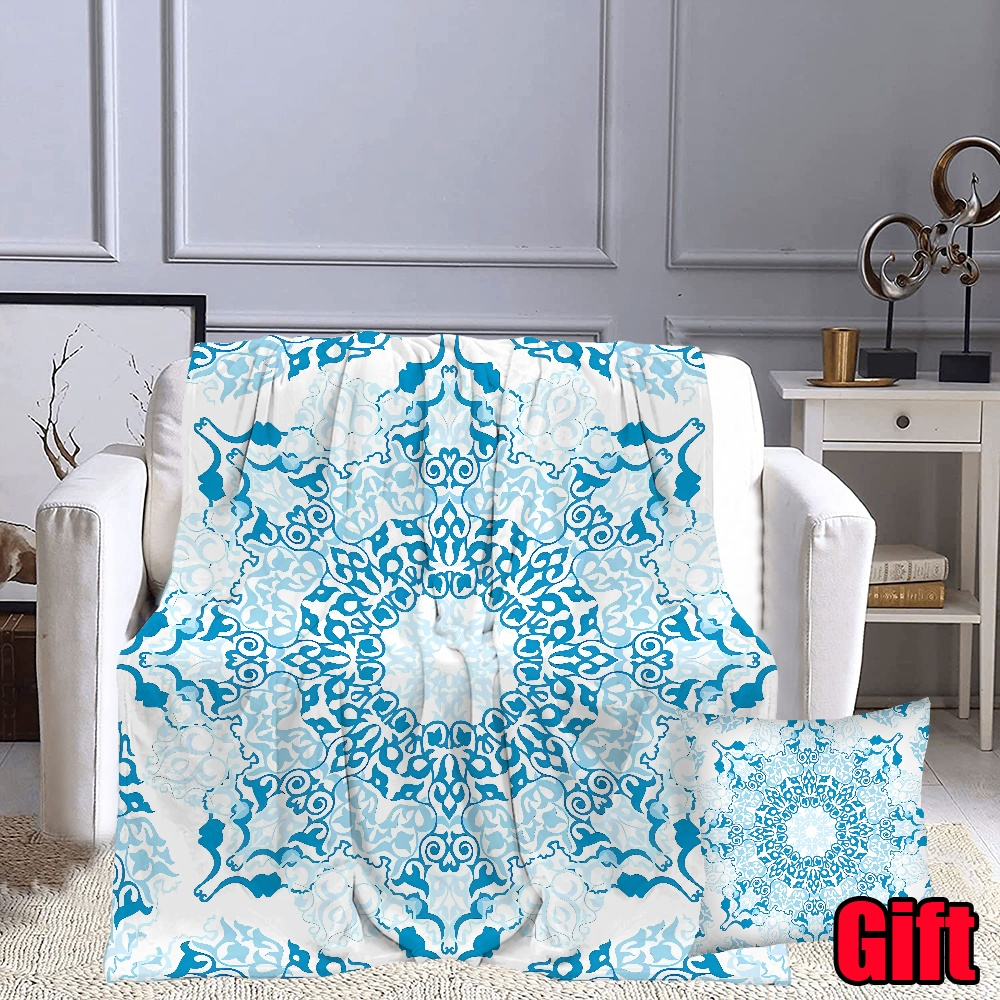 Colorful Flowers Bohemian Throws Blanket With Pillow Case For Office Bed Sofa Super Soft Flannel Cartoon Plush Blanket Best Gifts Blanket For Kids Girls Boys Walmart