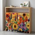 thumbnail image 1 of Colorful Flowers Cabinet Curtain 35"Wx35"L, Dustproof Under Sink Skirt with Self Adhesive Tape, Farmhouse Sunflower Daisy Cabinet Curtain Cover for Kitchen Sink, Bathroom Vanity, Laundry Room, 1 of 9