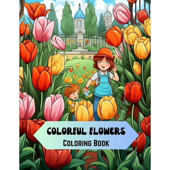 Colorful Flowers Coloring Book, (Paperback)
