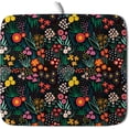 thumbnail image 1 of Colorful Flowers Dish Drying Mat - Spring Floral Microfiber Drying Pad 16 x 18 Inch Leaves Dish Mat Reversible Dish Drainer Mats Countertops Protector Pad, 1 of 6
