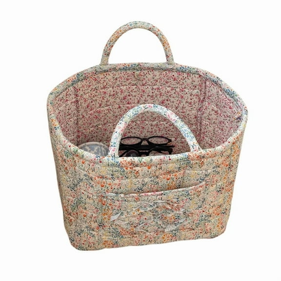 Colorful Flowers Fabric Storage Baskets,Decorative Rectangular Fabric Storage Bin With Handles for Home, Funny Laundry Hamper Clothes Storage Bucket Toy Organizer For Bathroom/Laundry/Bedroom