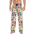 thumbnail image 1 of Colorful Flowers Floral Men's Pajama Pants Cotton Long Sleepwear Lounge Pants XL, 1 of 7