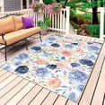 thumbnail image 1 of Colorful Flowers Outdoor Rug for Patio/Deck/Porch, Non-Slip Large Area Rug 6 x 9 Ft, Watercolor Botanical Farmhouse Floral Indoor Outdoor Rugs Washable Area Rugs, Reversible Camping Rug Carpet Runner, 1 of 8
