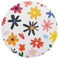thumbnail image 1 of Colorful Flowers Pattern 15.4in Diameter PVC Plate Mat, Heat-Resistant and Cuttable, Kitchen Decor, 1 of 7