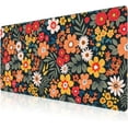 thumbnail image 1 of Colorful Flowers and Plants Desk Mat,Large Bright Abstract Floral Gaming Keyboard Mouse Pad,Non-Slip Rubber Base Desk Pad Thick Stitched Edges Waterproof Mousepad Mouse Mat 31.5"x15.7", 1 of 14