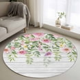 thumbnail image 1 of Colorful Flowers Round Rug 3.3ft Washable Circle Entryway Rugs Non Slip Spring Leaves Floral Botanical Wood Grain Area Rug Indoor Floor Carpet for Bedroom Kitchen Living Room Home Office Dining Room, 1 of 8