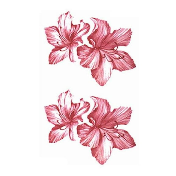 Colorful Flowers Temporary Waterproof Fake Women Makeup Art Stickers Tattoo Sticker - 3 Sheets