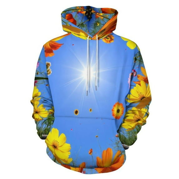 Colorful Flowers Under Bright Sun Men's Women New Sweatshirt Hoodie Men's Plus Size Sweatshirt Hooded Sweatshirt 3d Printed Street Men's Cloth