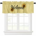 thumbnail image 1 of Colorful Flowers Valances for Windows Farmhouse Kitchen Curtains Valances Rod Pocket Valance Curtains for Kitchen Windows Polka Dots Spring Modern Retro Window Valances for Bathroom Bedroom 42"x18", 1 of 6