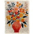 thumbnail image 1 of Colorful Flowers in Vase Latch Hook Kits Rug Crochet Yarn Pre-Printed Cushion Embroidery Needlework Carpet Cover DIY Hook and Latch Kit Tapestry Christmas Decor 38x52cm, 1 of 6