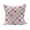 thumbnail image 1 of Colorful Fluffy Throw Pillow Cushion Cover, Circles with Checked Striped and Dots Pattern Soft Colors Geometric Illustration, Rectangle Accent Pillow Case, 26" x 16", Multicolor, by Ambesonne, 1 of 5