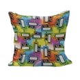 thumbnail image 1 of Colorful Fluffy Throw Pillow Cushion Cover, Hippie Digital Fun Characters with Eyes and Teeth Video Games Art Pattern, Decorative Square Accent Pillow Case, 20" x 20", Multicolor, by Ambesonne, 1 of 5