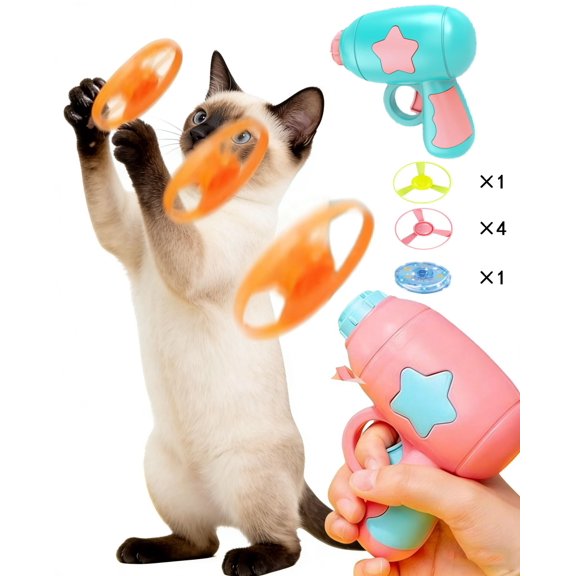 Colorful Flying Propeller Cat Scratch Toy,Tracking Interactive Cat Toy,Used For Kitten Chasing Training And Hunting,A Fun Gift For Pet Enthusiasts.
