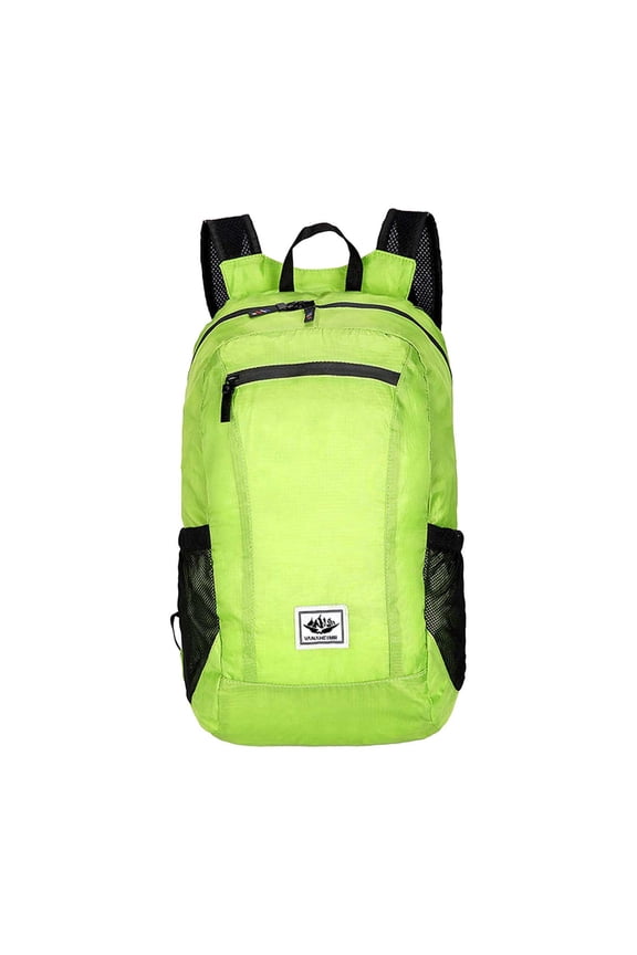 Colorful Folding Bag Outdoor Backpack, Colorful Outdoor Travel Sports Bag with Logo Print, Large Capacity Polyester Daypack for Daily Casual, Wedding & Party, Easy-Carry