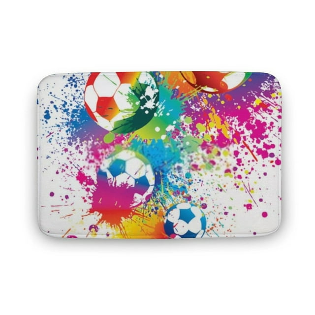Colorful Football Bathroom Rugs Bath Mat Non Slip Bathroom Decor Mats