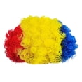 thumbnail image 1 of Colorful Football Fan Wig, Vibrant Clown Hair Piece for Sports Events and Parties, Fun Spirit Headwear for Performances and Stadium Games, Stretchable One-Size Fits Most, Multi-Color, 1 of 5