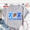 thumbnail image 1 of Colorful Football Game Day Shirt Coquette Bow Cheer Football Tee, 1 of 2