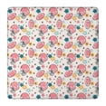 thumbnail image 1 of Colorful Football Helmets and Flowers Pattern Square Fitted Tablecloth with Elastic Edge,Square Table Cover,Washable Elastic Table Cover for Home Kitchen Party Decor 36"x36", 1 of 6