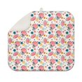 thumbnail image 1 of Colorful Football Helmets and Flowers Pattern Dish Drying Mat for Kitchen 1 Pack, Ultra Absorbent Microfiber Dishes Drainer Mats,16"x18", 1 of 6