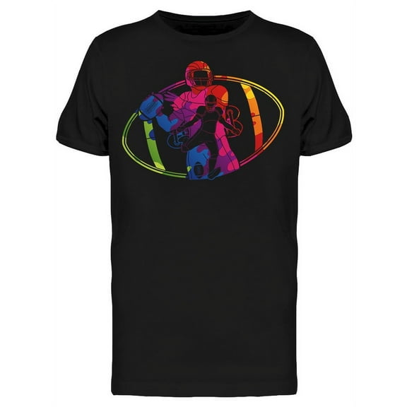 Colorful Football Player Sport T-Shirt Men -Image by Shutterstock, Male Medium