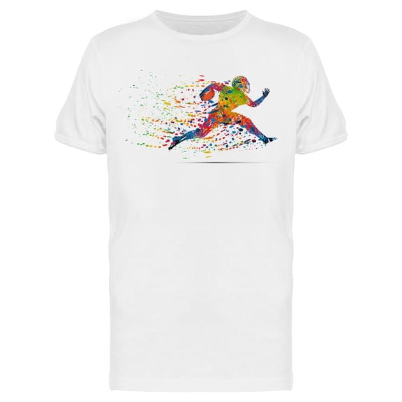 Colorful Football Player T-Shirt Men -Image by Shutterstock, Male Medium