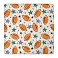 thumbnail image 1 of Colorful Footballs and Stars Pattern Square Fitted Tablecloth with Elastic Edge,Square Table Cover,Washable Elastic Table Cover for Home Kitchen Party Decor 36"x36", 1 of 6
