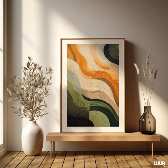 Colorful Forest Texture Abstract Wall Art Modern Decor, Stretched Canvas Size 16x24