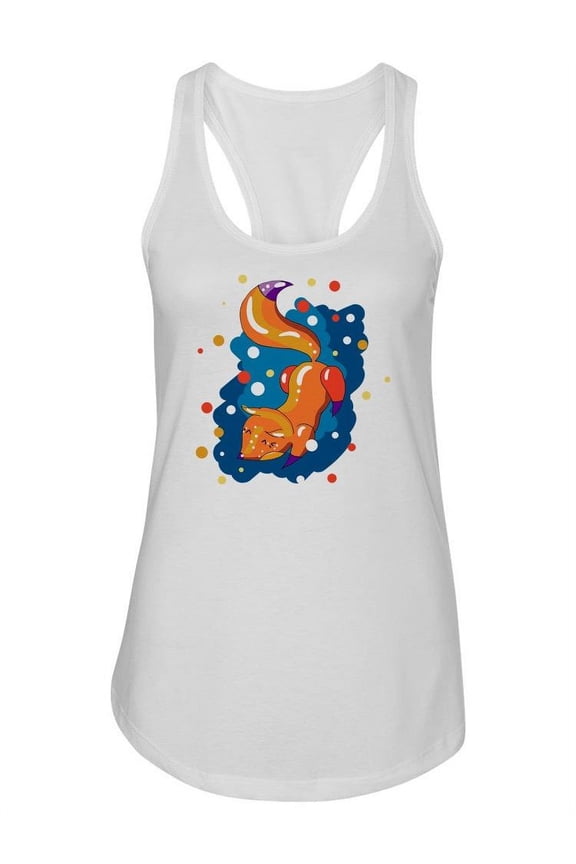 Colorful Fox Design Tank Women -Image by Shutterstock, Female Large
