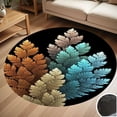 thumbnail image 1 of Colorful Fractal Fern Leaves Art Round Carpet Living Room Bedroom Home Decoration Coffee Table Mat Lounge Rug Chair Mats, 1 of 5