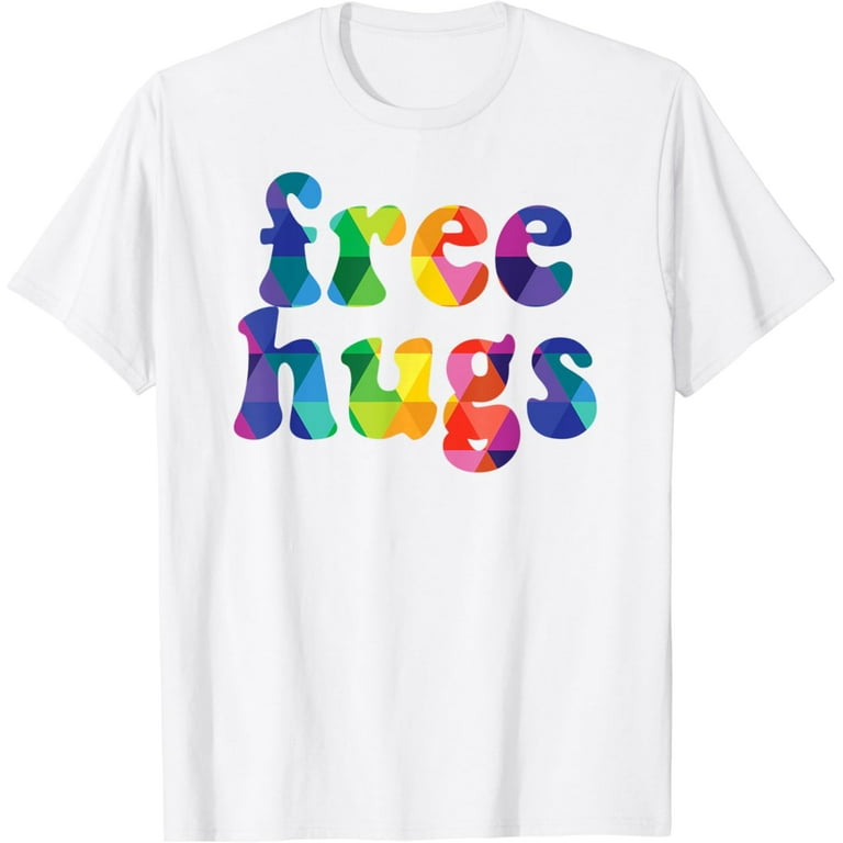 Colorful Free Hugs Tshirt Gift For Her Or Him - Rainbow Gift Colorful Free Hugs Tshirt Gift For Her Or Him - Rainbow Gift