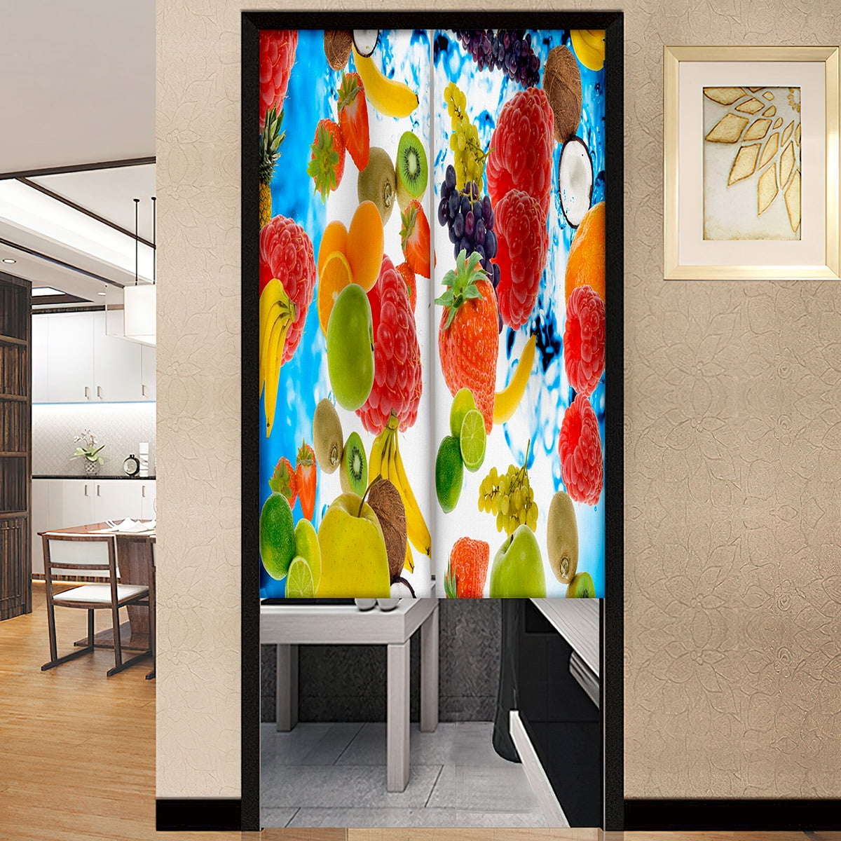 Colorful Fresh Fruit Door Curtain Bedroom Kitchen Partition Curtains
