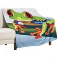 Colorful Frog Print2 Blanket for Bed Throw Blanket for Women, Men And