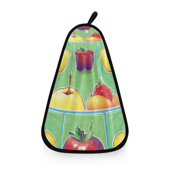 Colorful Fruit Illustrations Hanging Towel Hand Towel 16.53x12.20in Quick-Drying for Kitchen and Bathroom Use