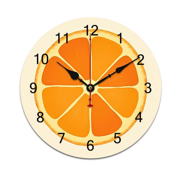 Colorful Fruit Pattern Time Decorative Wall Clocks Round Large Wall Watch Bedroom Home Decor 10 12 14 Inch